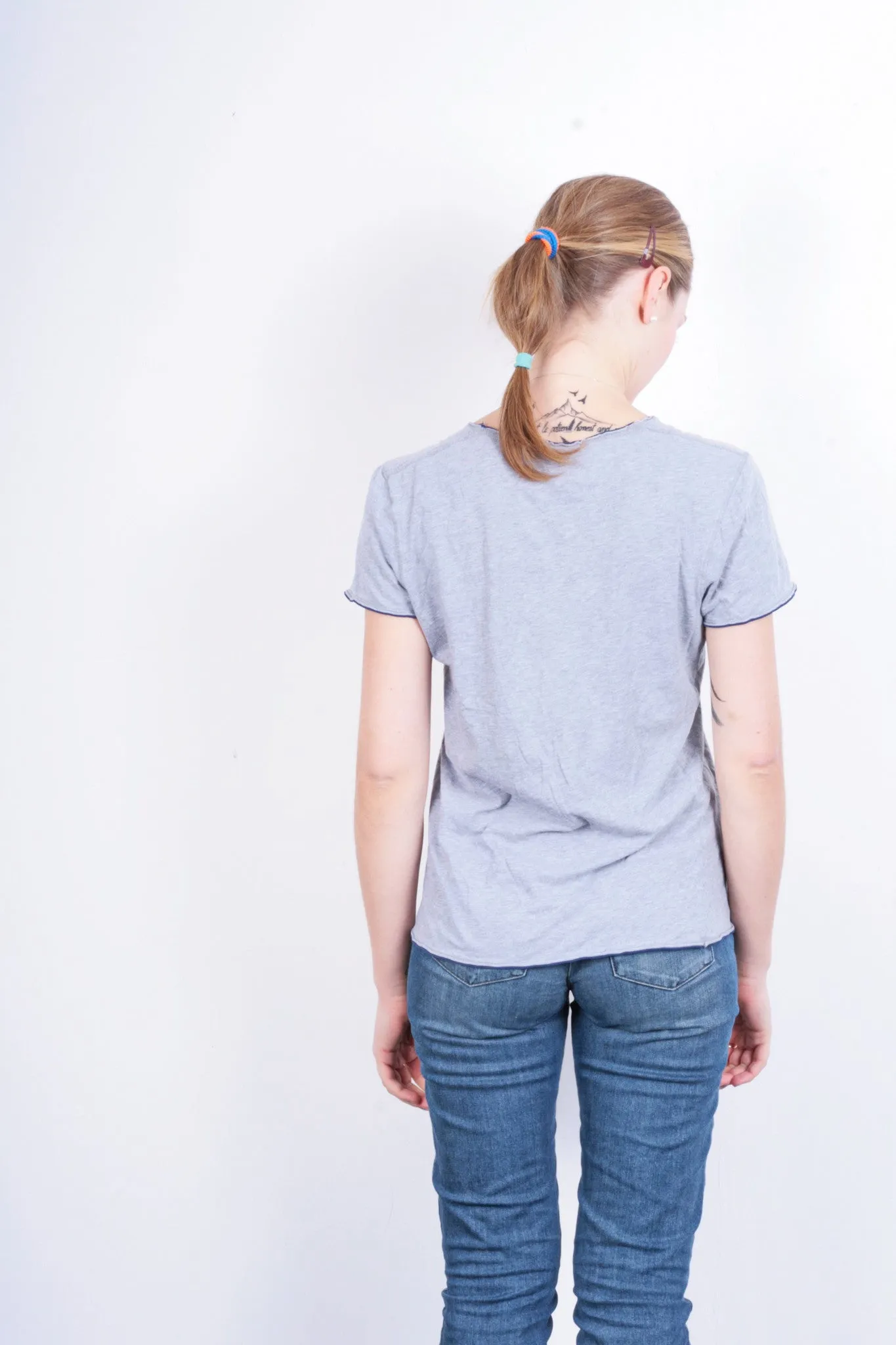Schotch&Soda Womens S Shirt Rise' N Shine Grey Cotton