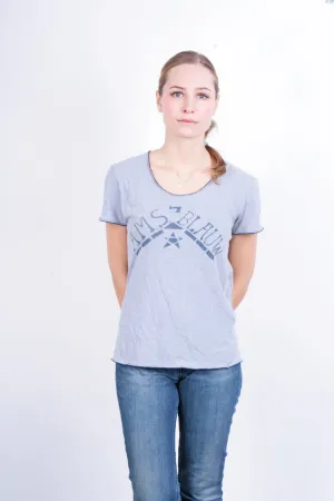 Schotch&Soda Womens S Shirt Rise' N Shine Grey Cotton