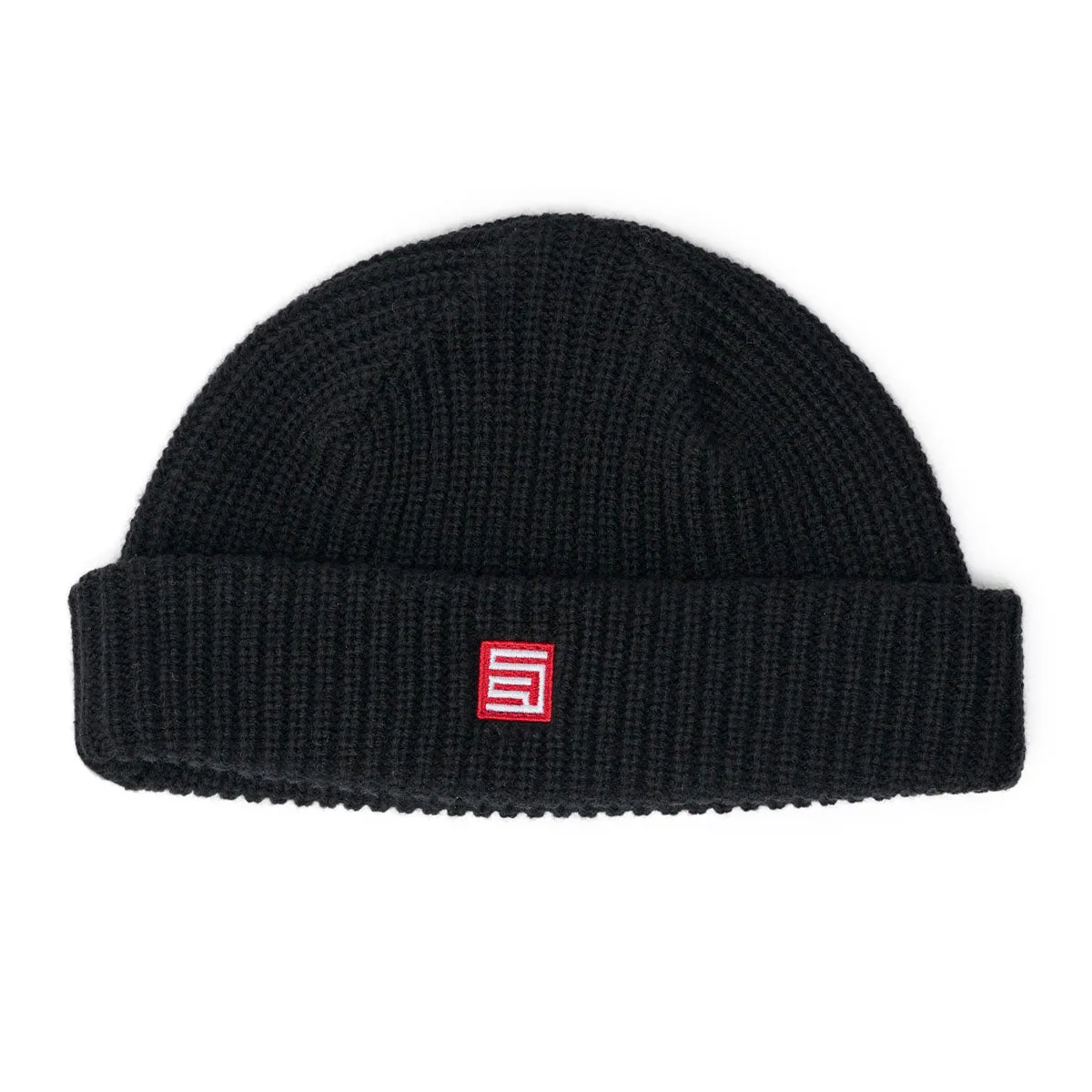S/Double - Red Cube Low Beanie Black