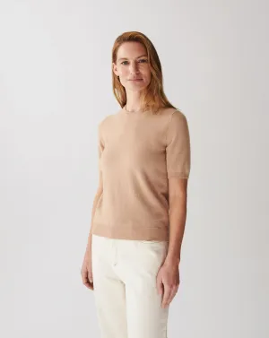 Short-sleeved round neck pullover Eric Bompard