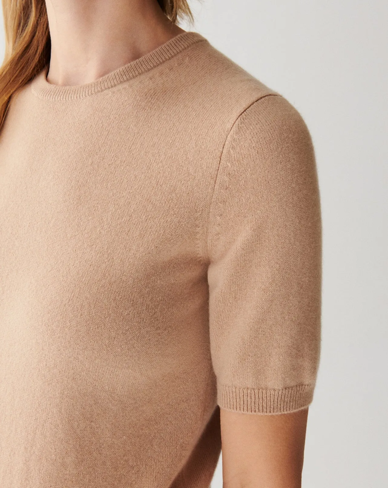 Short-sleeved round neck pullover Eric Bompard