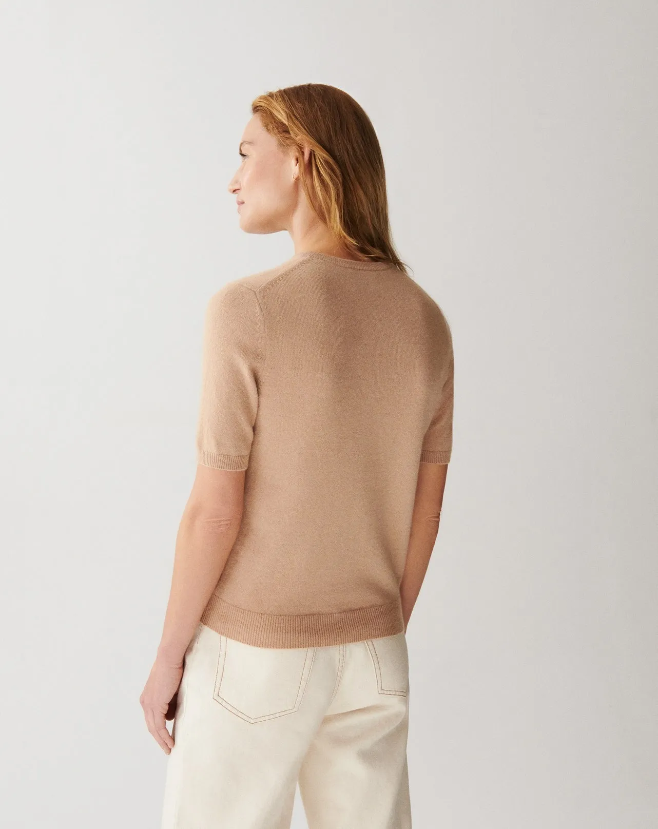 Short-sleeved round neck pullover Eric Bompard