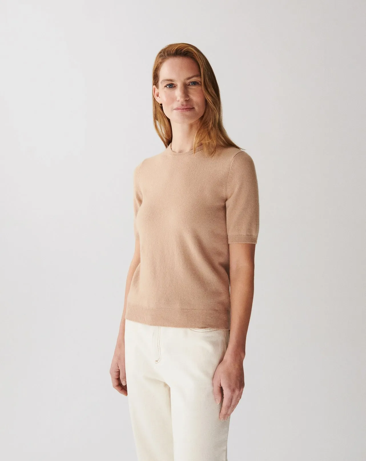 Short-sleeved round neck pullover Eric Bompard