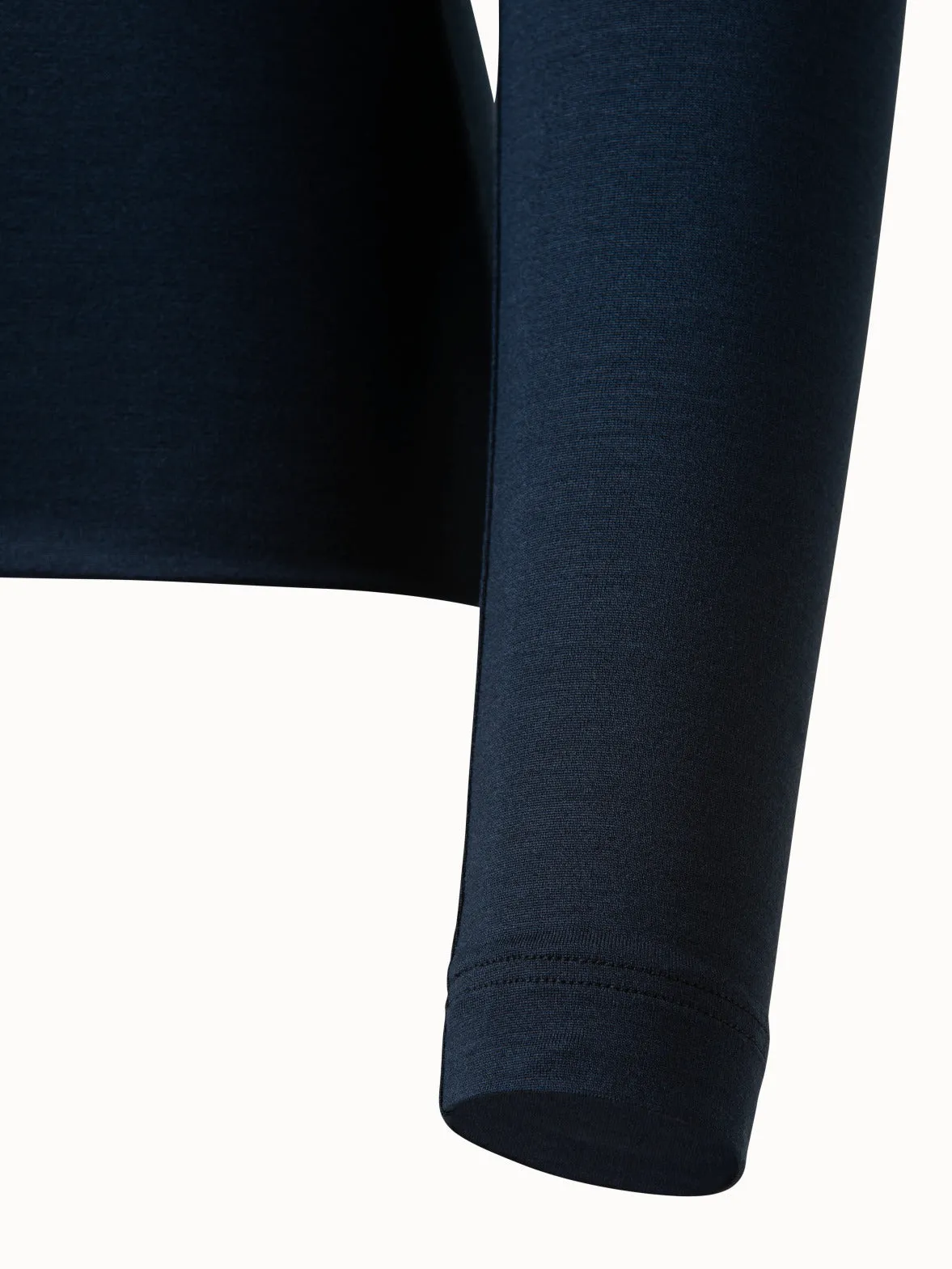 Silk Jersey Stretch Top with V-Neck Akris