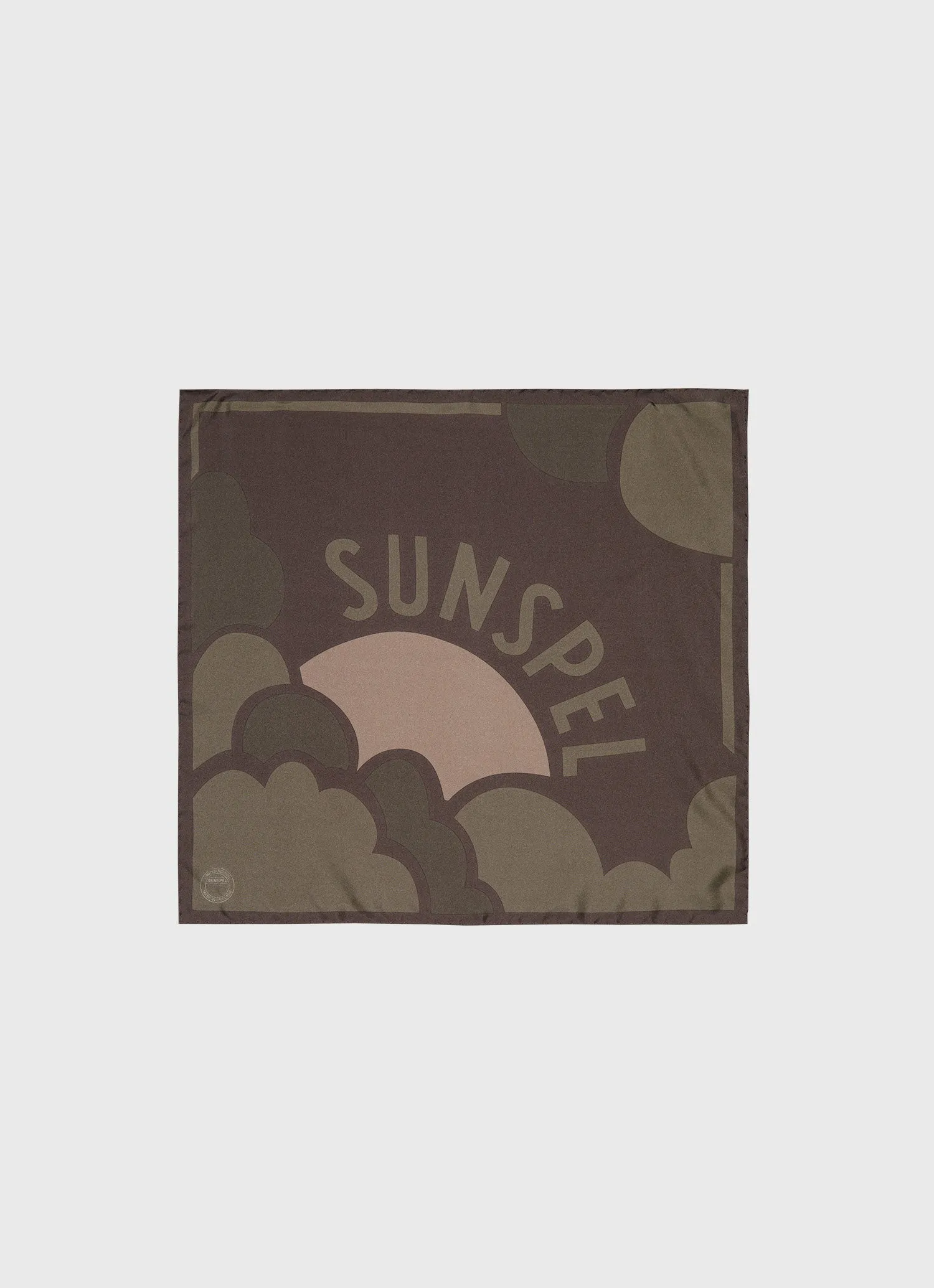 Silk Pocket Square in Coffee/Sandstone Sunspel