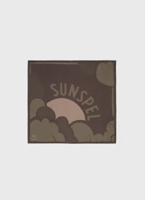 Silk Pocket Square in Coffee/Sandstone Sunspel