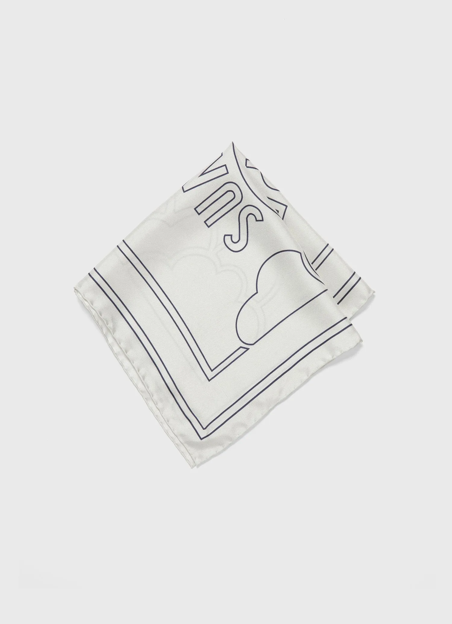 Silk Pocket Square in Ecru Sunspel