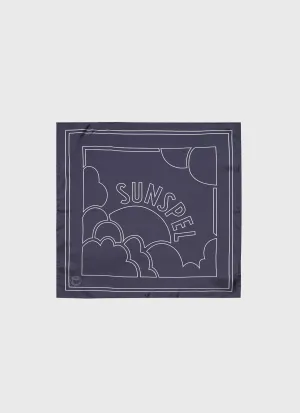 Silk Pocket Square in Navy Sunspel