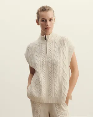 Sleeveless zip-neck pullover Eric Bompard
