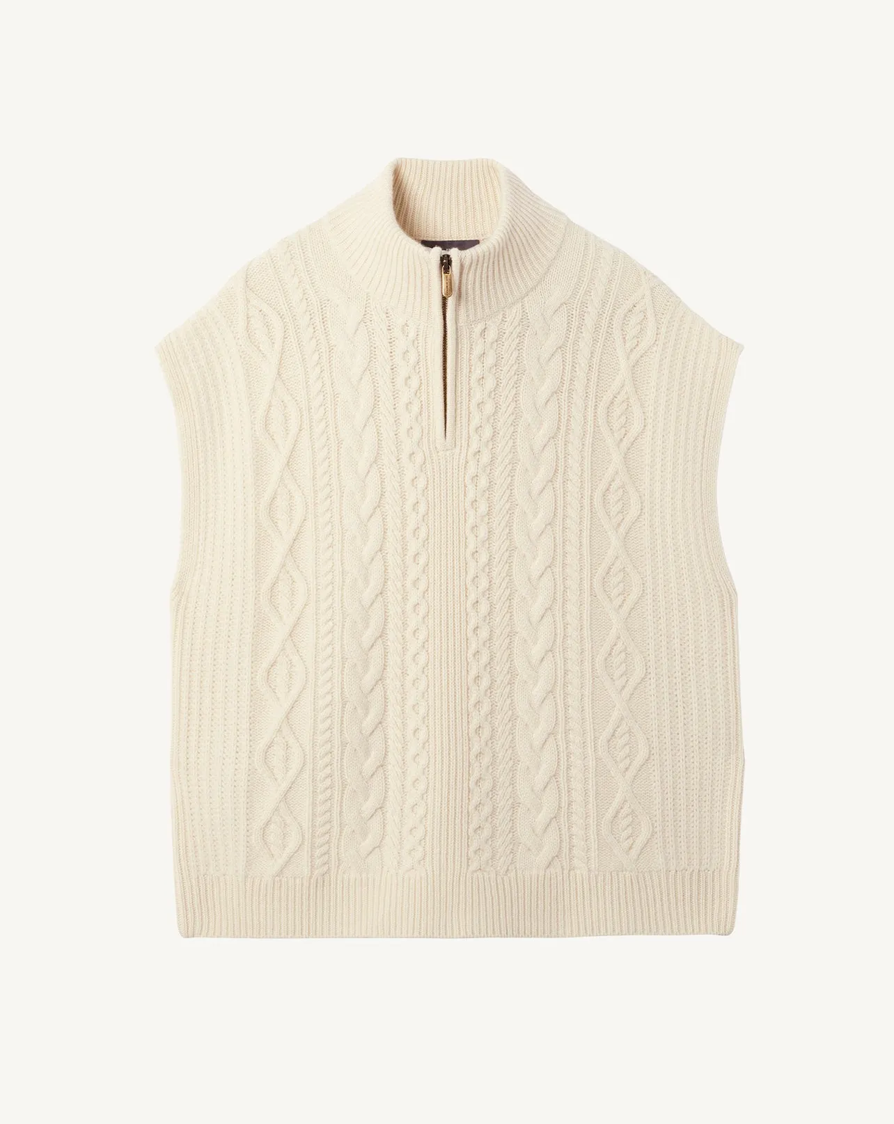 Sleeveless zip-neck pullover Eric Bompard