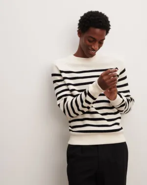 Striped round neck pullover Eric Bompard