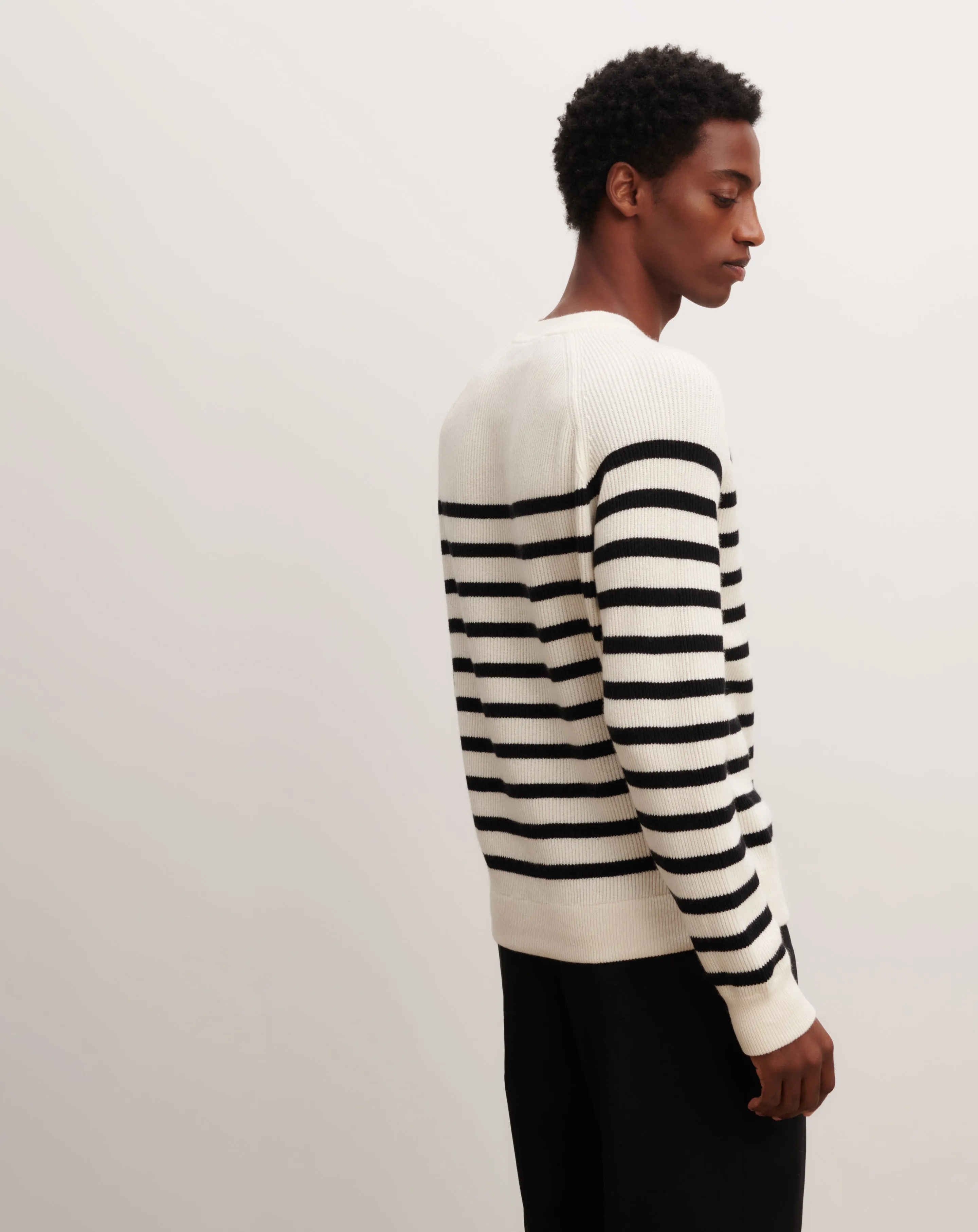 Striped round neck pullover Eric Bompard