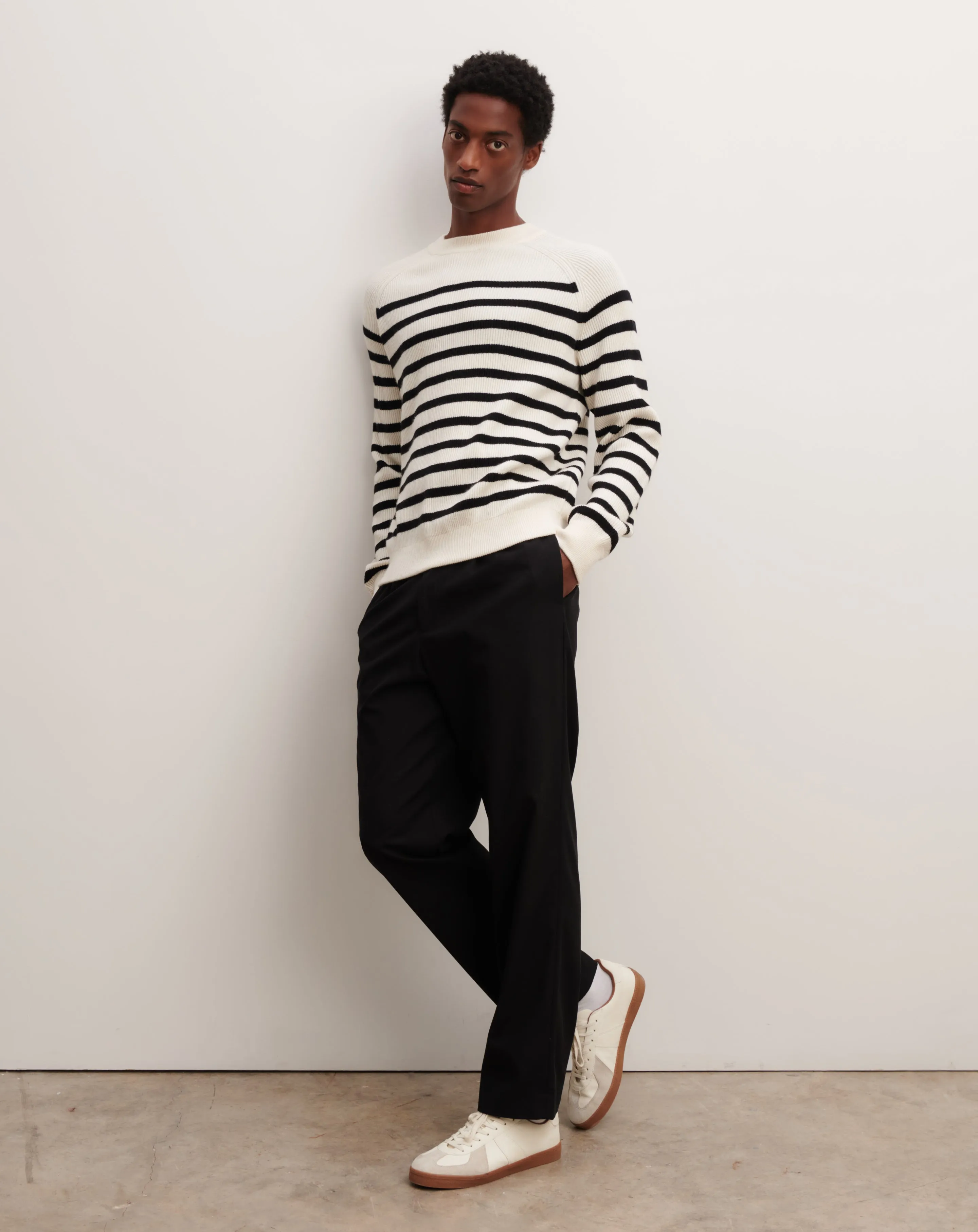 Striped round neck pullover Eric Bompard