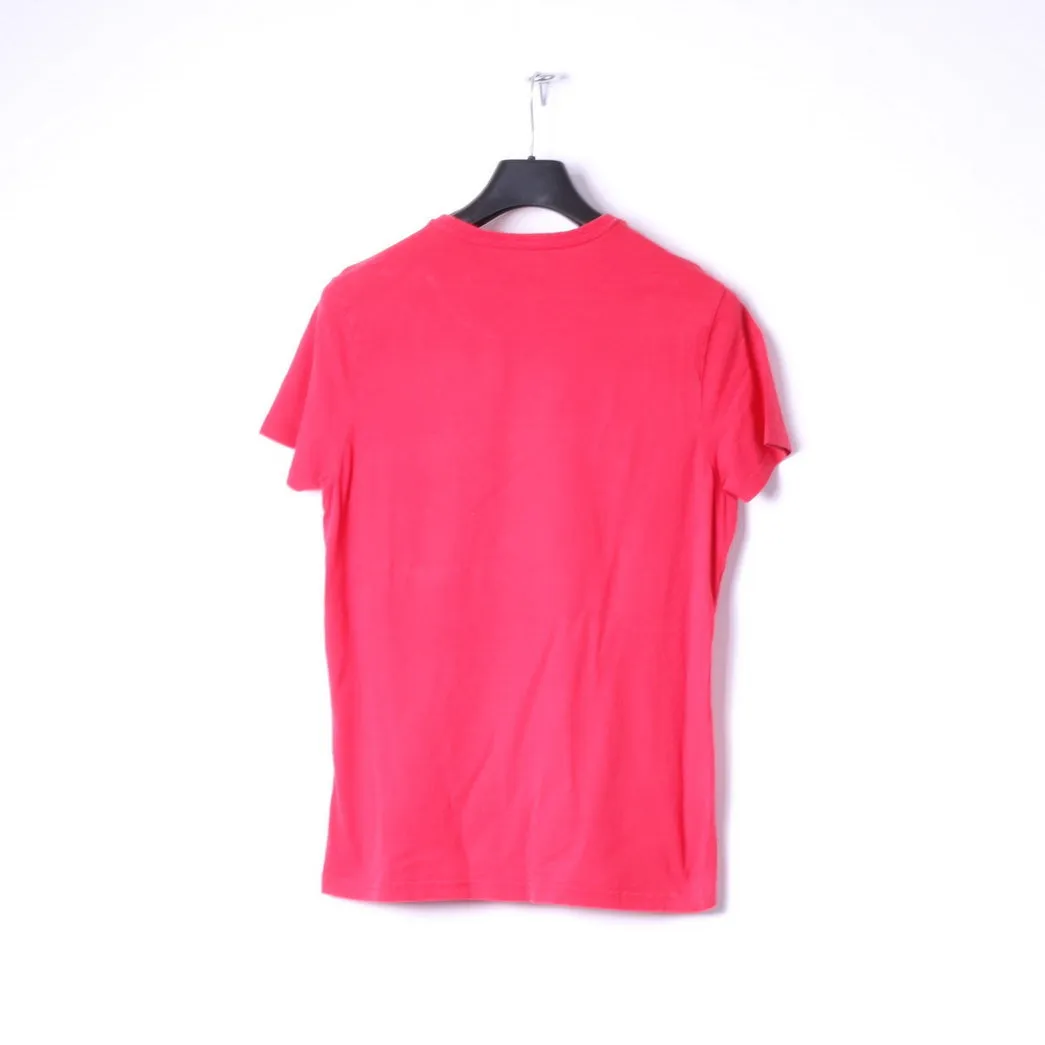 Super Mario Womens M Shirt Red Cotton Nintendo Logo Stretch Top