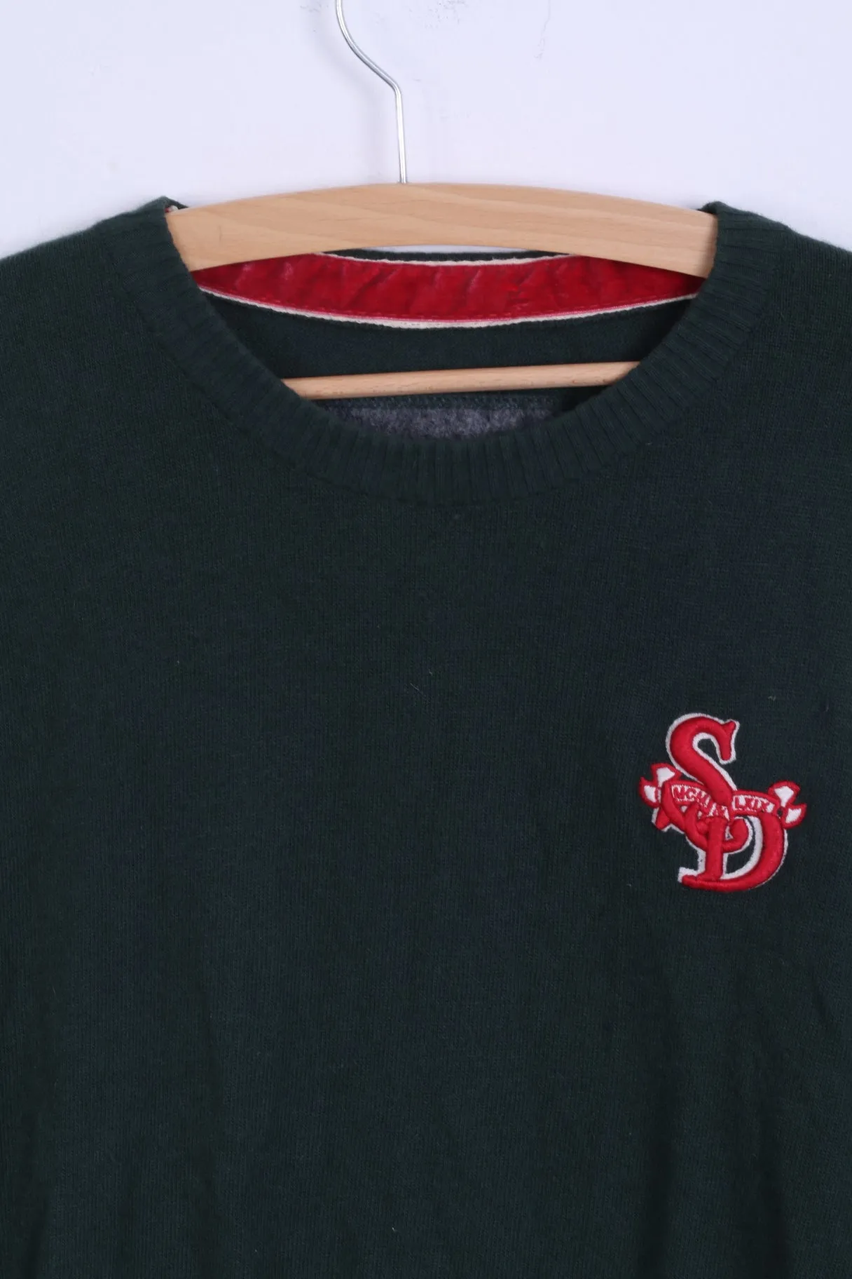 Superdry Mens M Jumper Green Cotton Japan Sweater Crew Neck