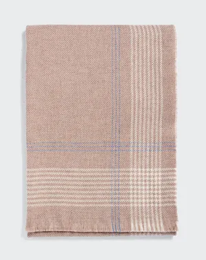 Tartan weave stole Eric Bompard