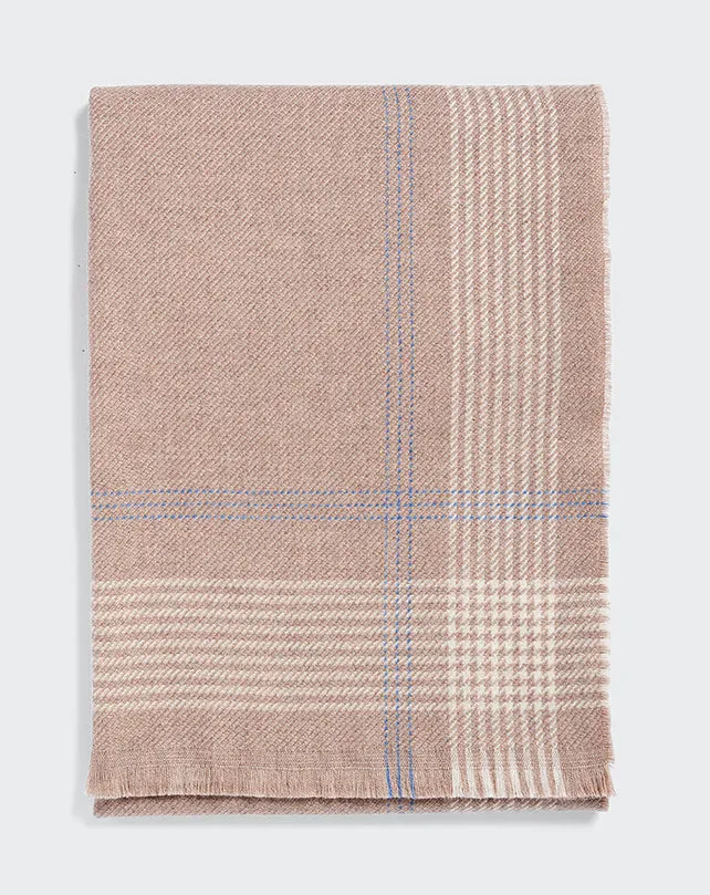 Tartan weave stole Eric Bompard