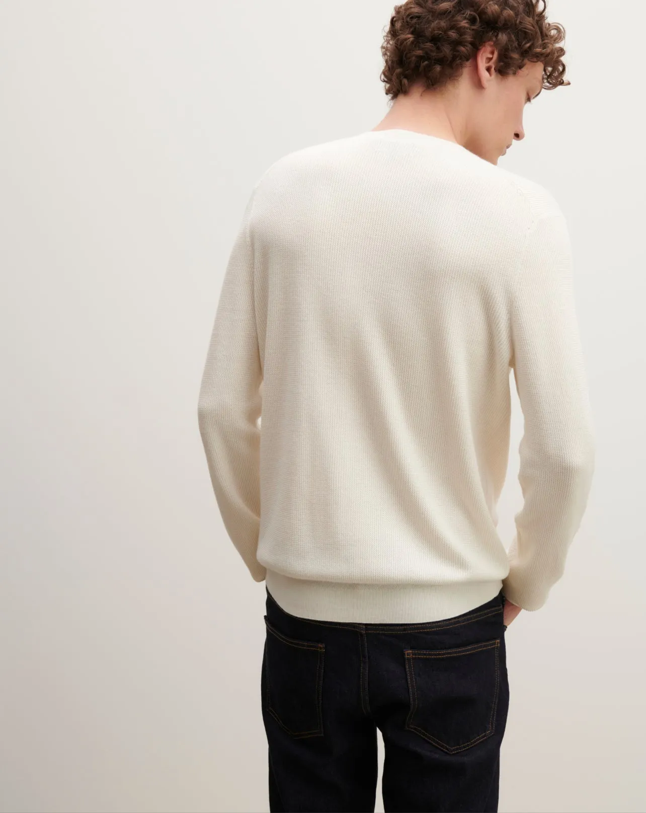 Textured V-neck pullover Eric Bompard