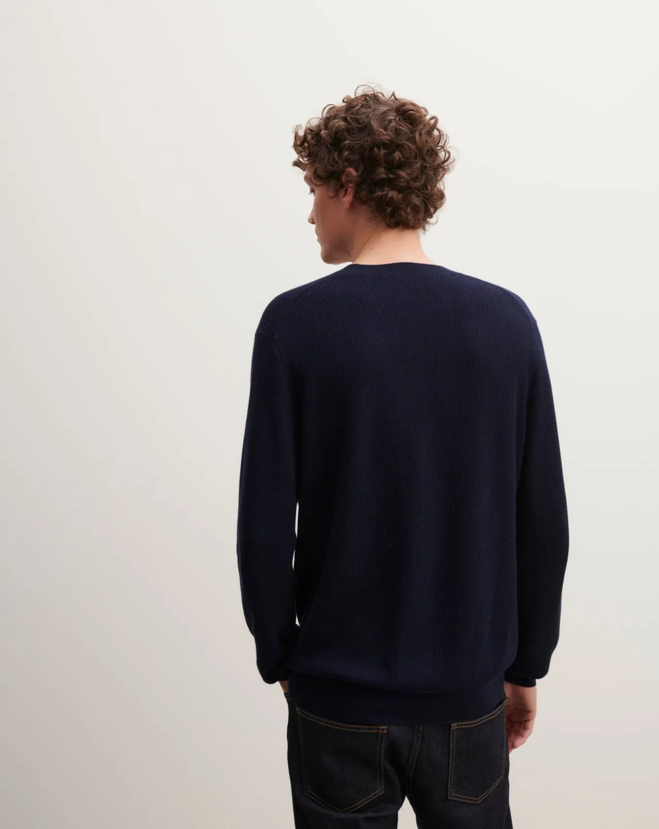 Textured V-neck pullover Eric Bompard