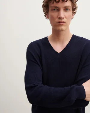 Textured V-neck pullover Eric Bompard