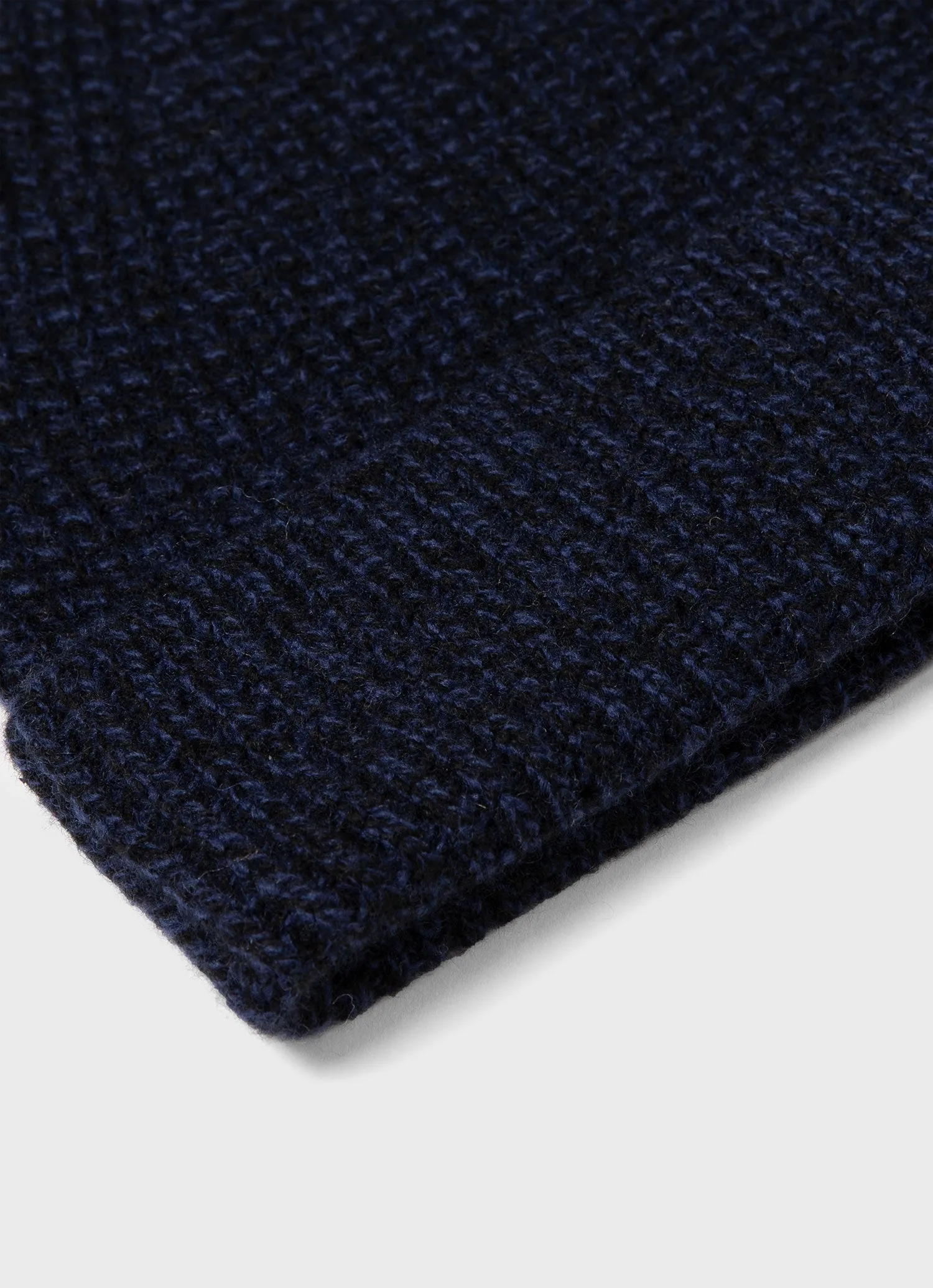 Textured Waffle Hat in Navy Sunspel