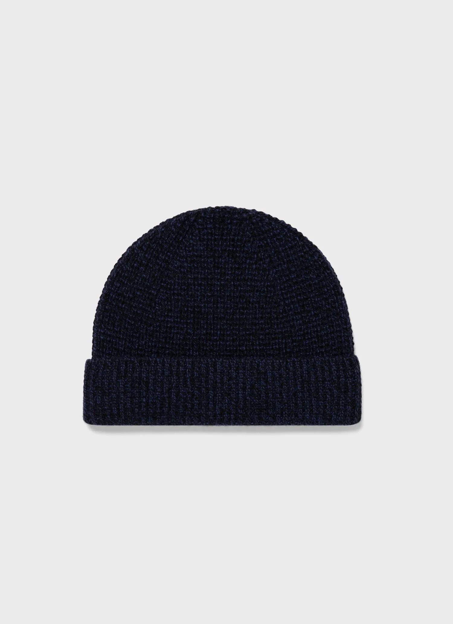 Textured Waffle Hat in Navy Sunspel