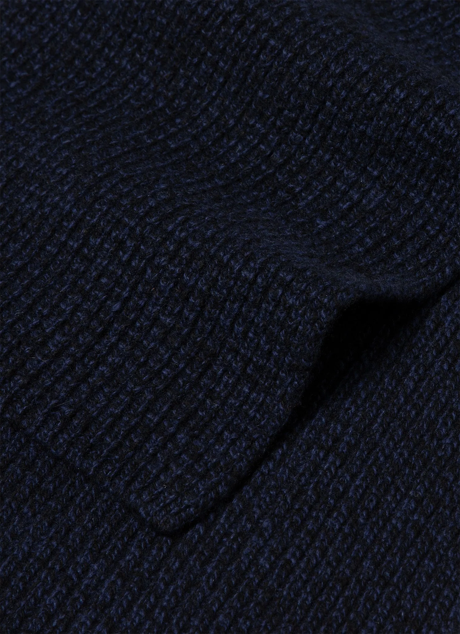 Textured Waffle Scarf in Navy Sunspel