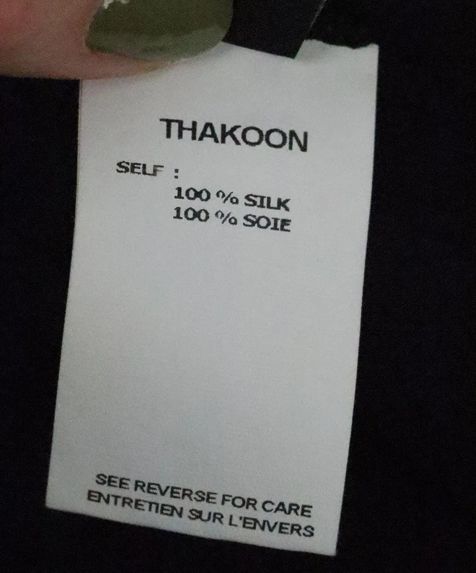 Thakoon Black Silk Sheer Blouse sz 4