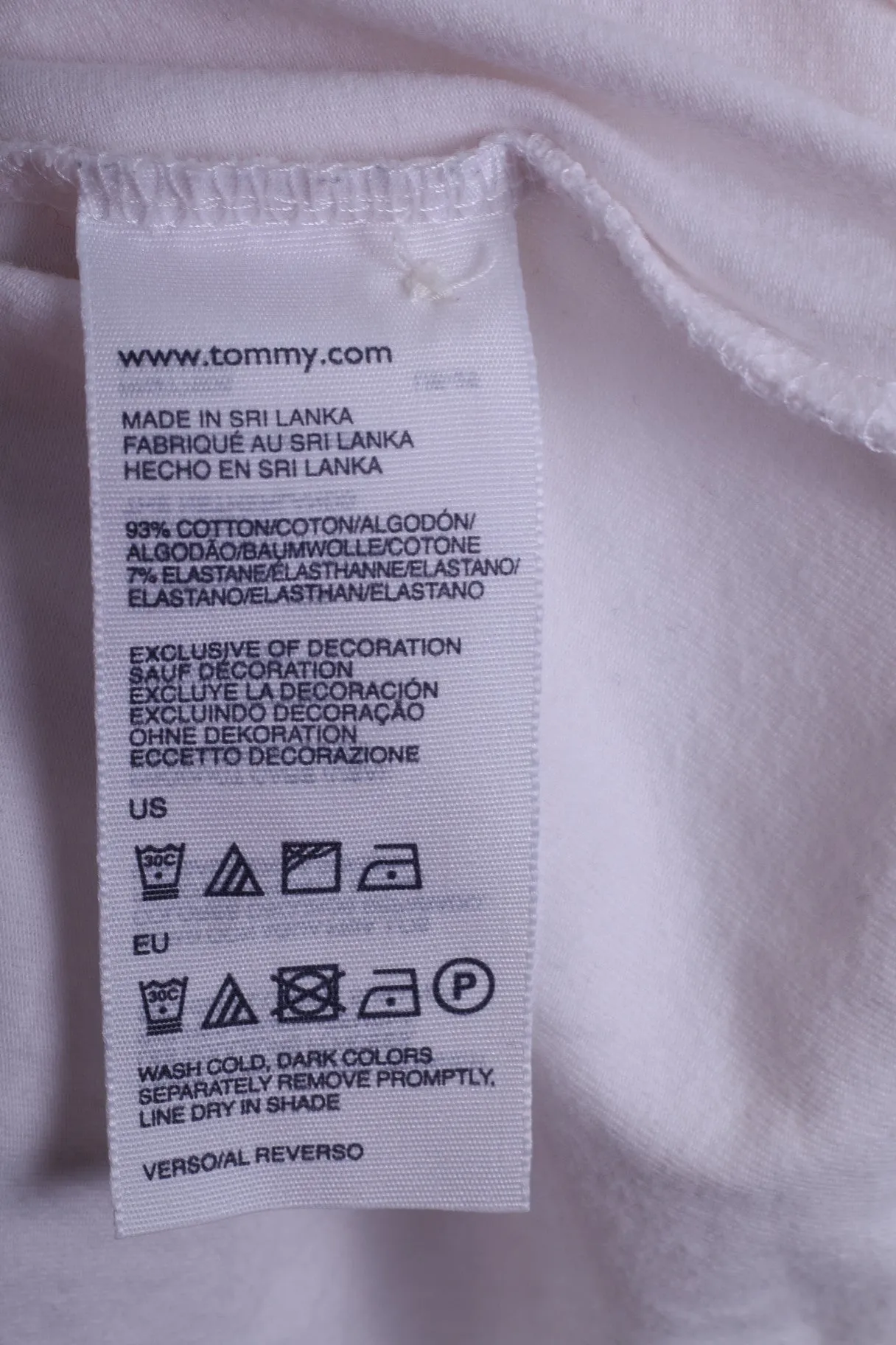 Tommy Hilfiger Womens S Polo Shirt Cotton White Short Sleeve Slim Fit