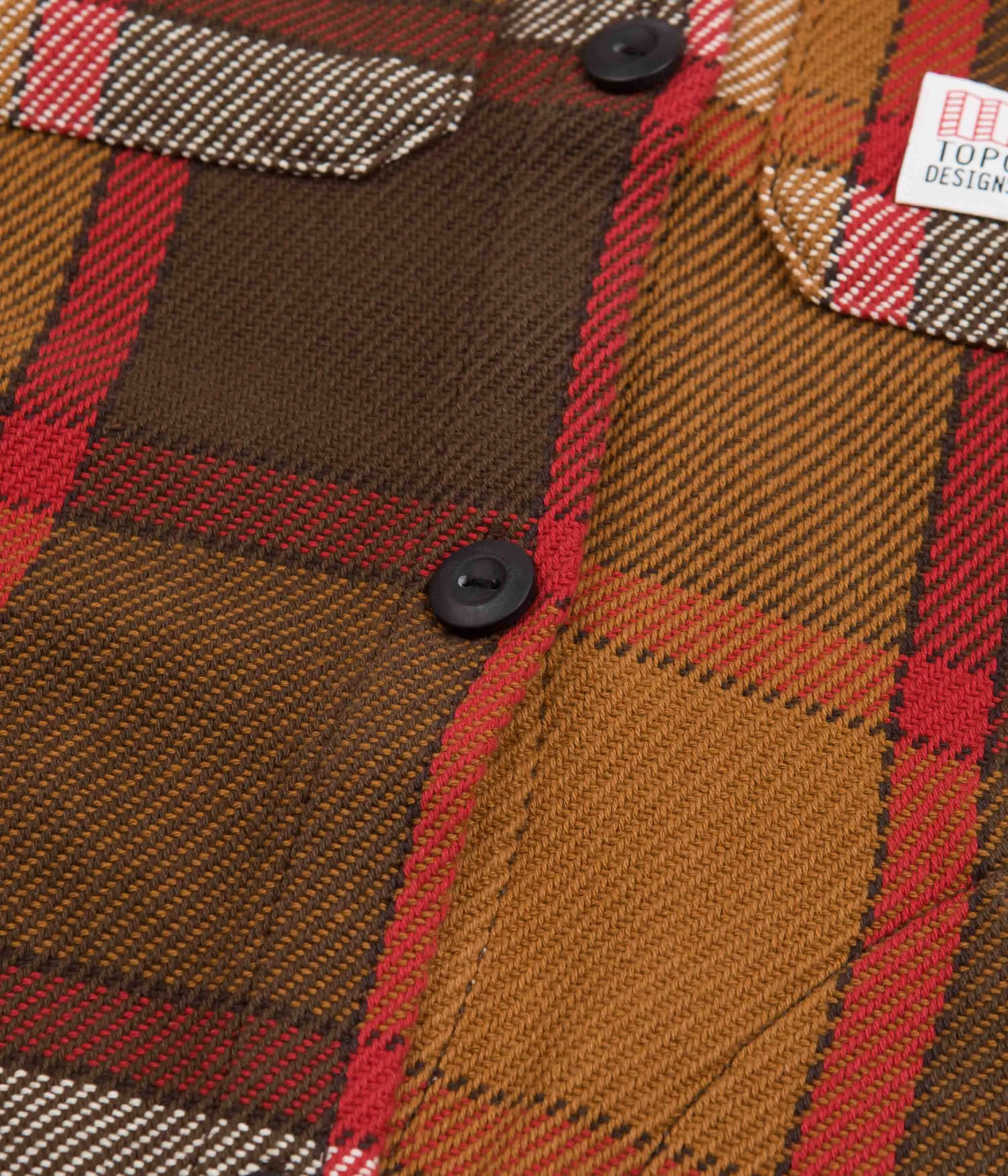 Topo Designs Womens Mountain Shirt Jacket - Brown / Natural Plaid