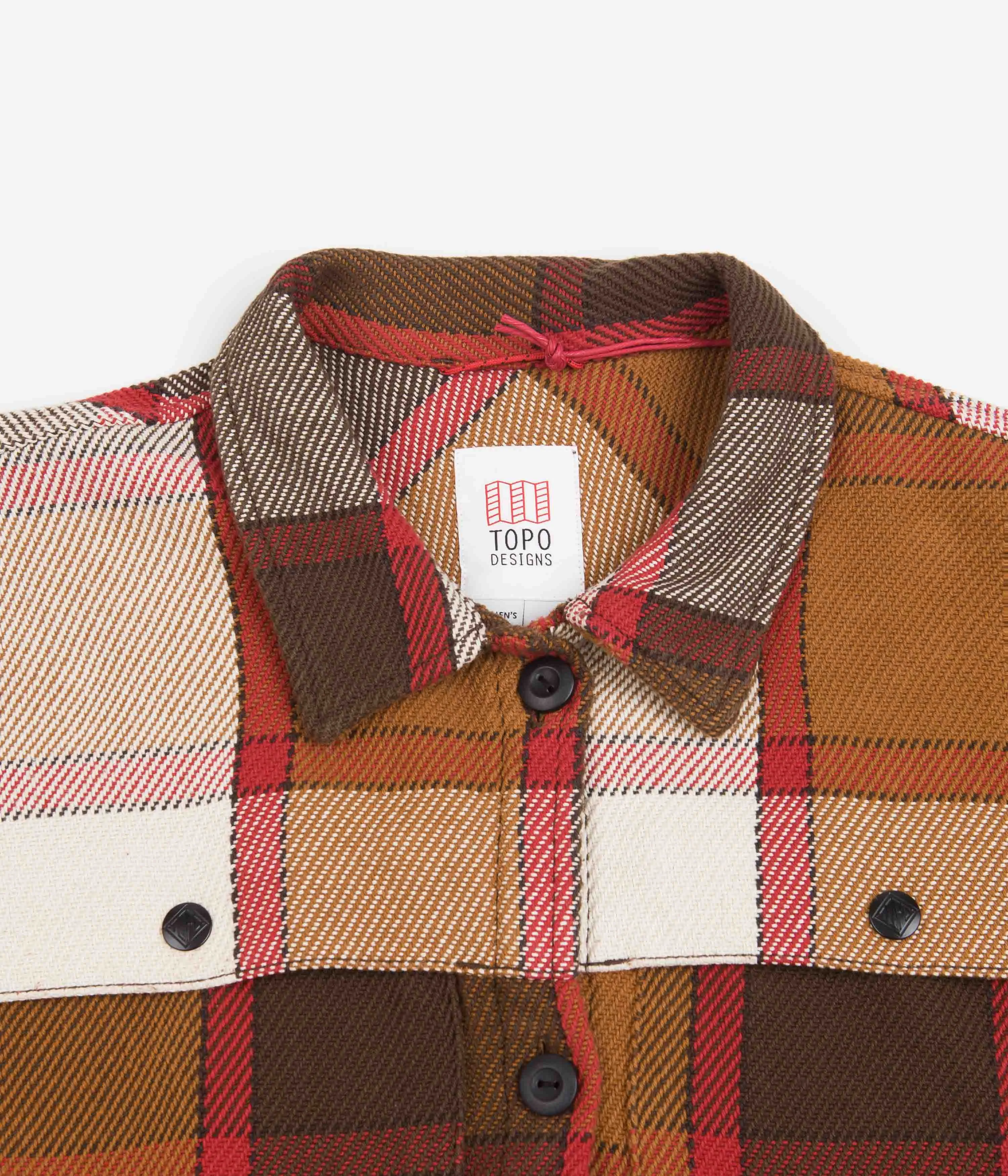 Topo Designs Womens Mountain Shirt Jacket - Brown / Natural Plaid
