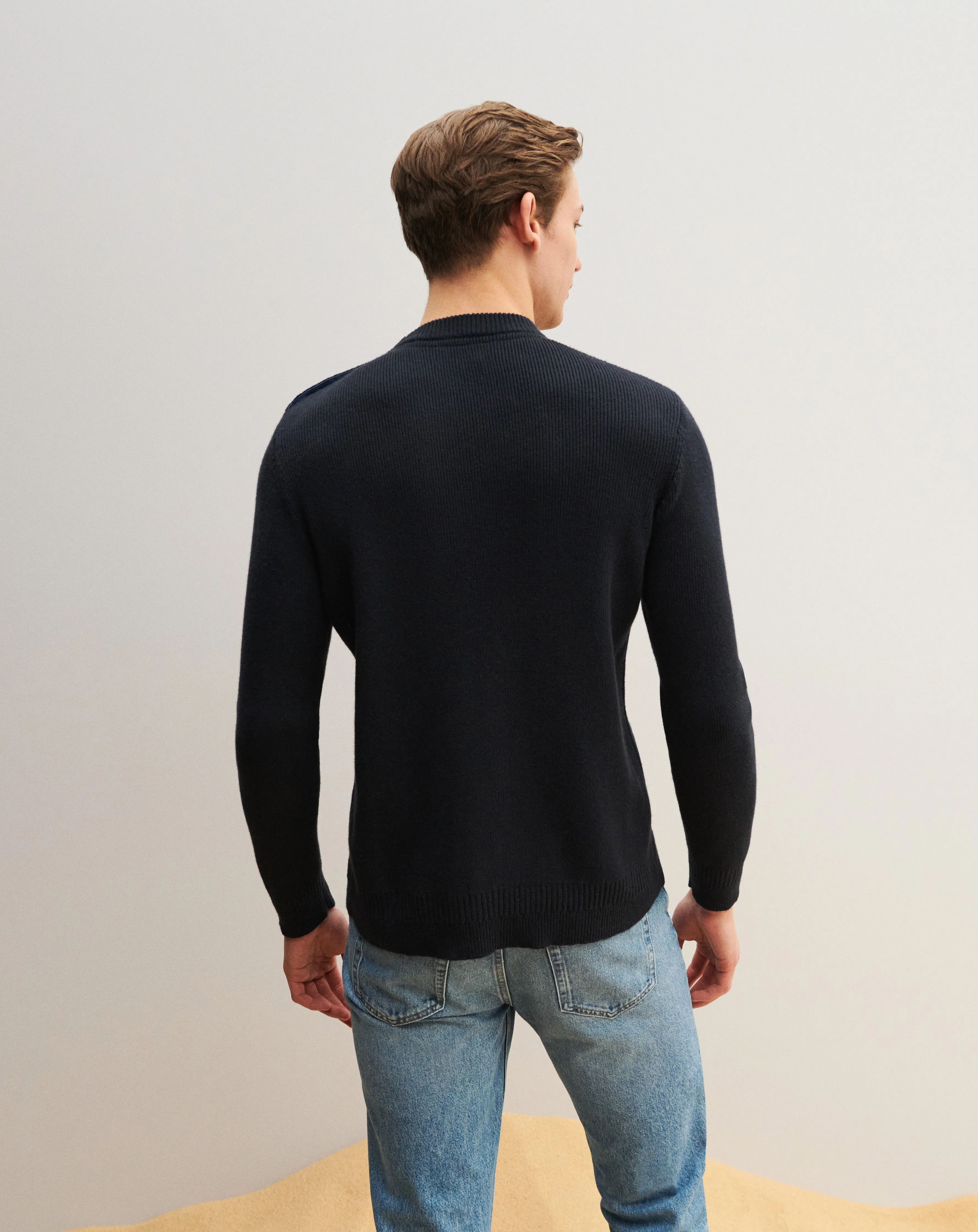 Turtleneck jumper with buttoned shoulder Eric Bompard