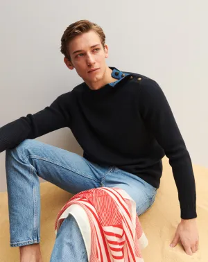 Turtleneck jumper with buttoned shoulder Eric Bompard