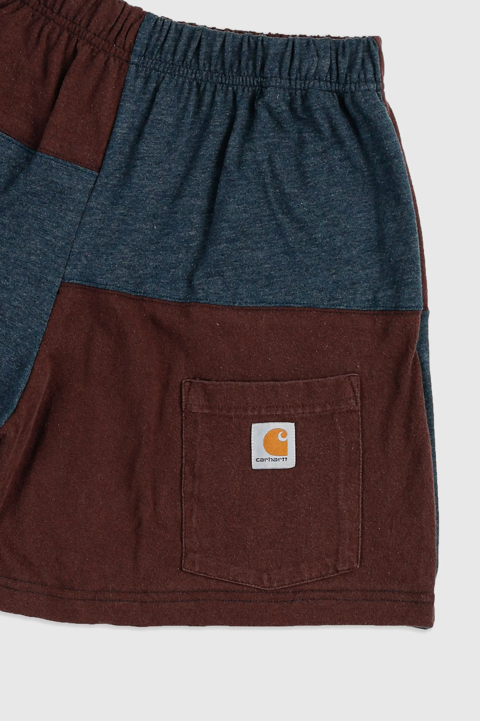 Unisex Rework Carhartt Patchwork Tee Shorts - M Frankie