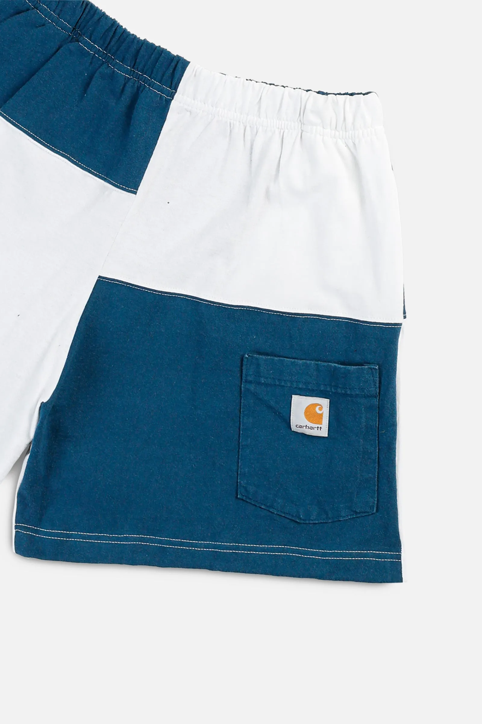 Unisex Rework Carhartt Patchwork Tee Shorts - M Frankie