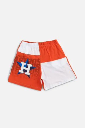Unisex Rework Houston Astros MLB Patchwork Tee Shorts - M Frankie