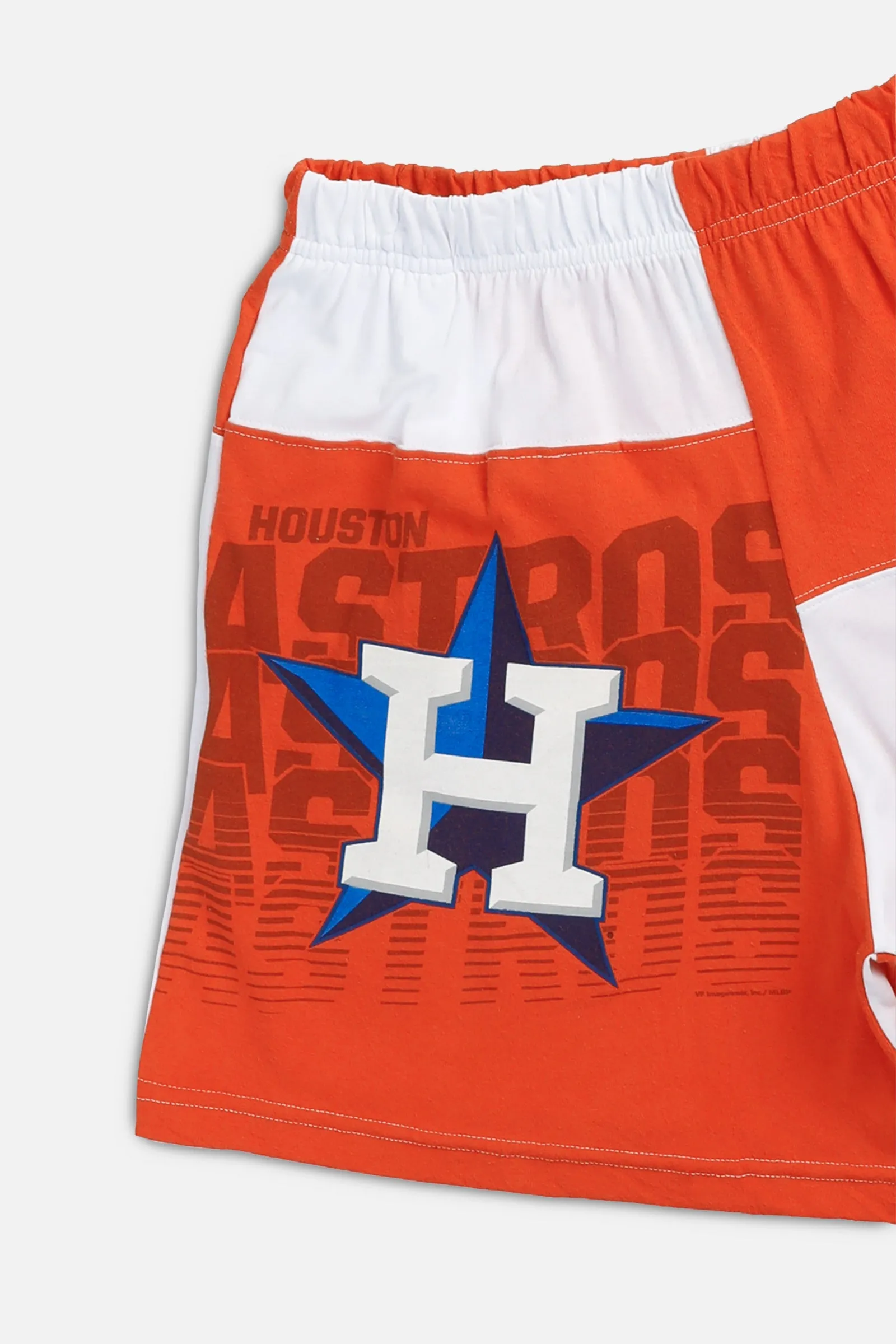 Unisex Rework Houston Astros MLB Patchwork Tee Shorts - M Frankie