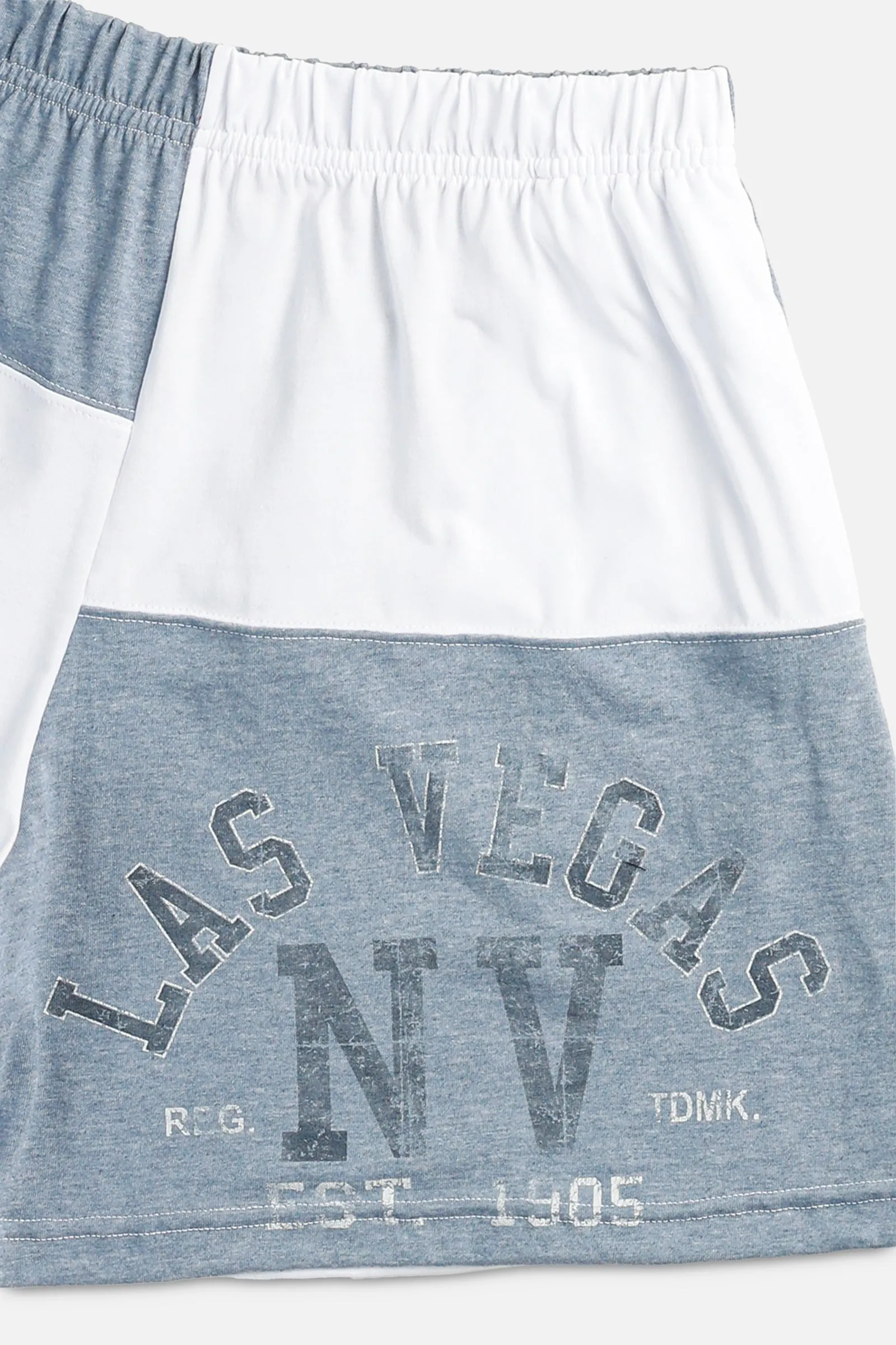 Unisex Rework Las Vegas Patchwork Tee Shorts - L Frankie