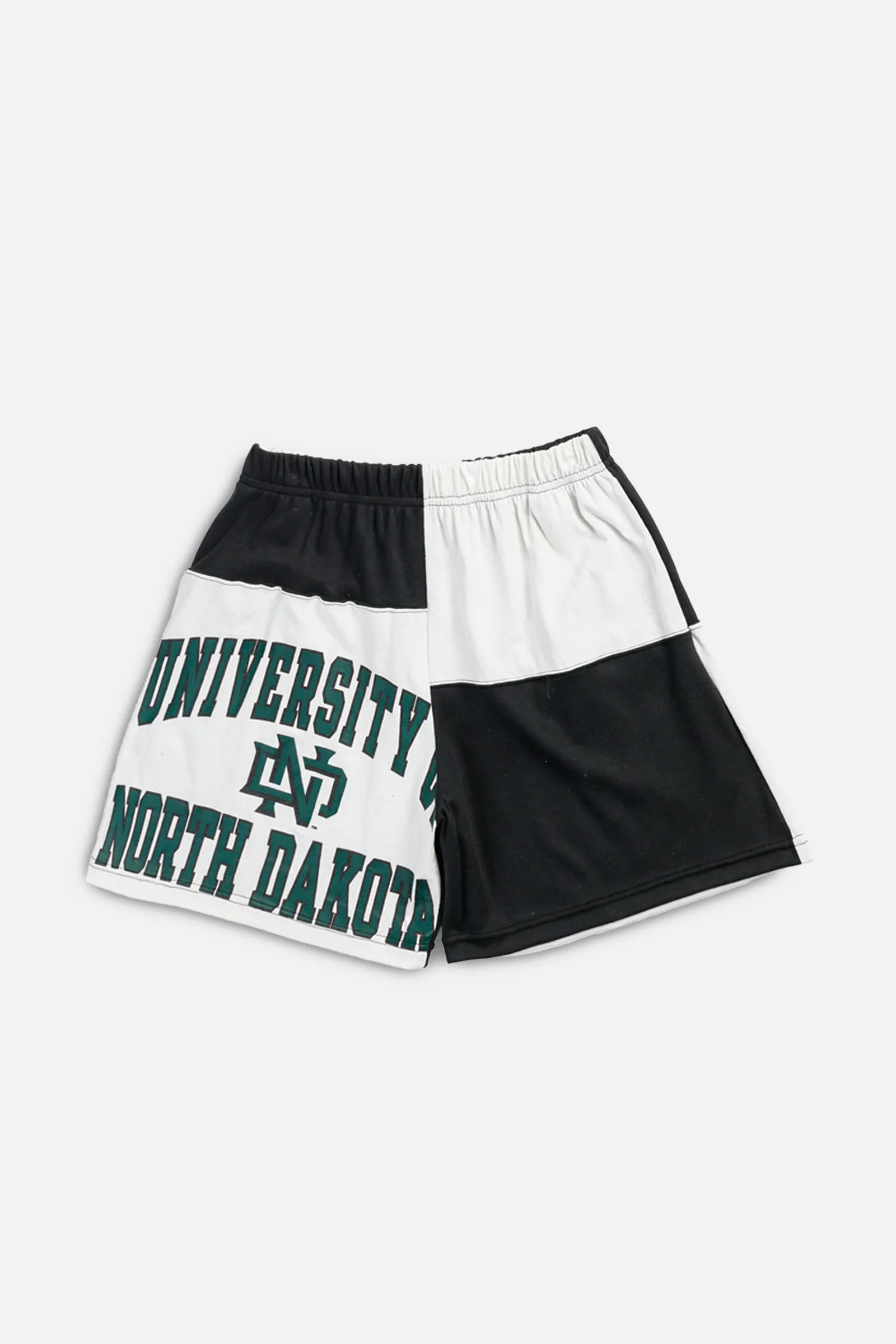 Unisex Rework North Dakota University Patchwork Tee Shorts - M Frankie
