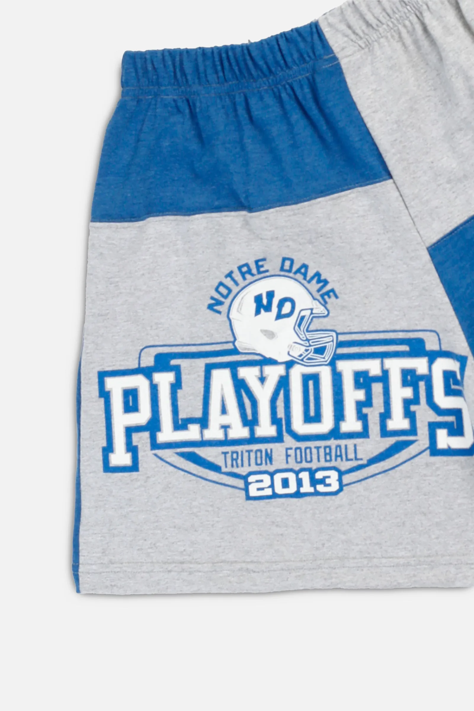 Unisex Rework Notre Dame Football Tee Shorts - L Frankie