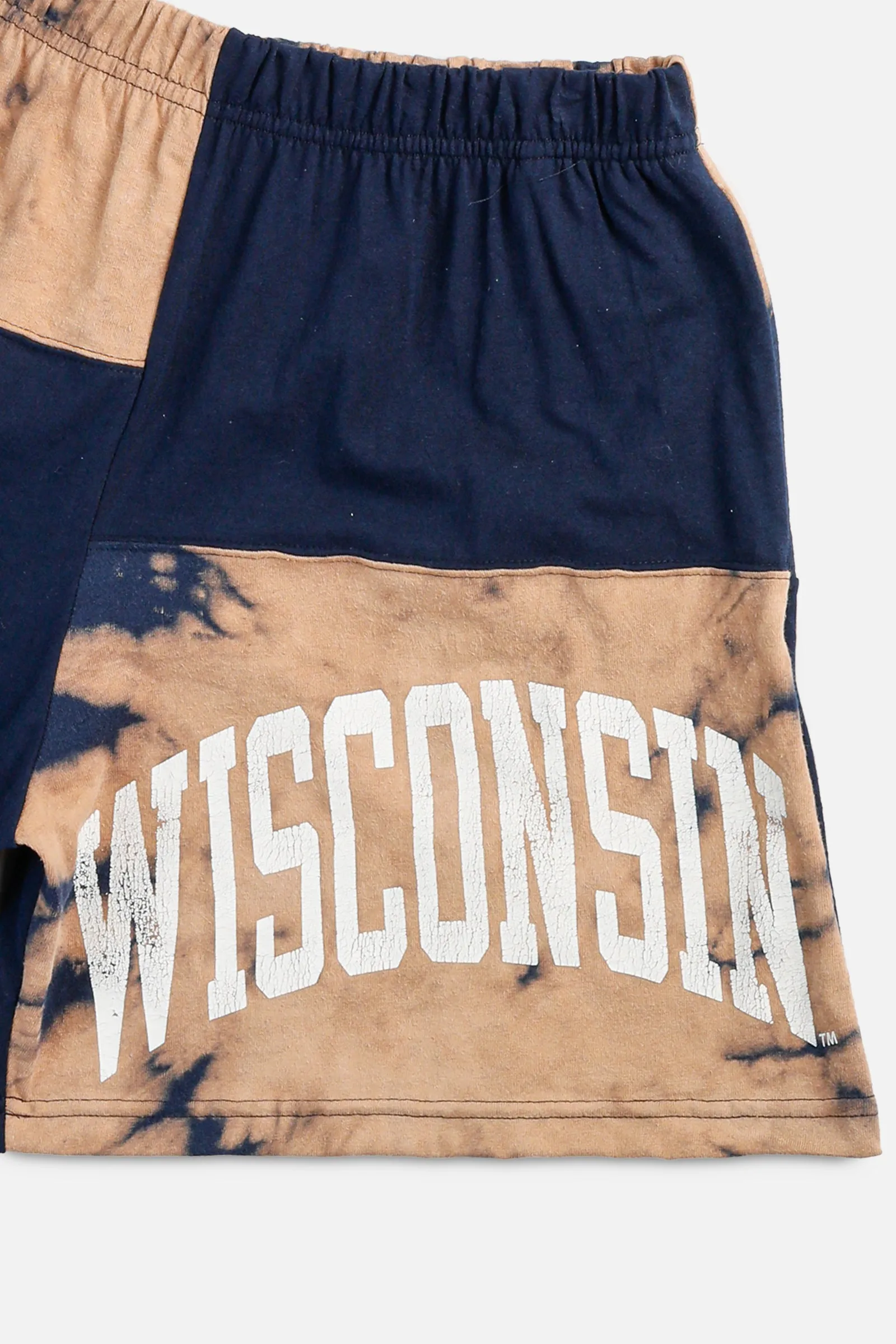 Unisex Rework Wisconsin Patchwork Tee Shorts - L Frankie