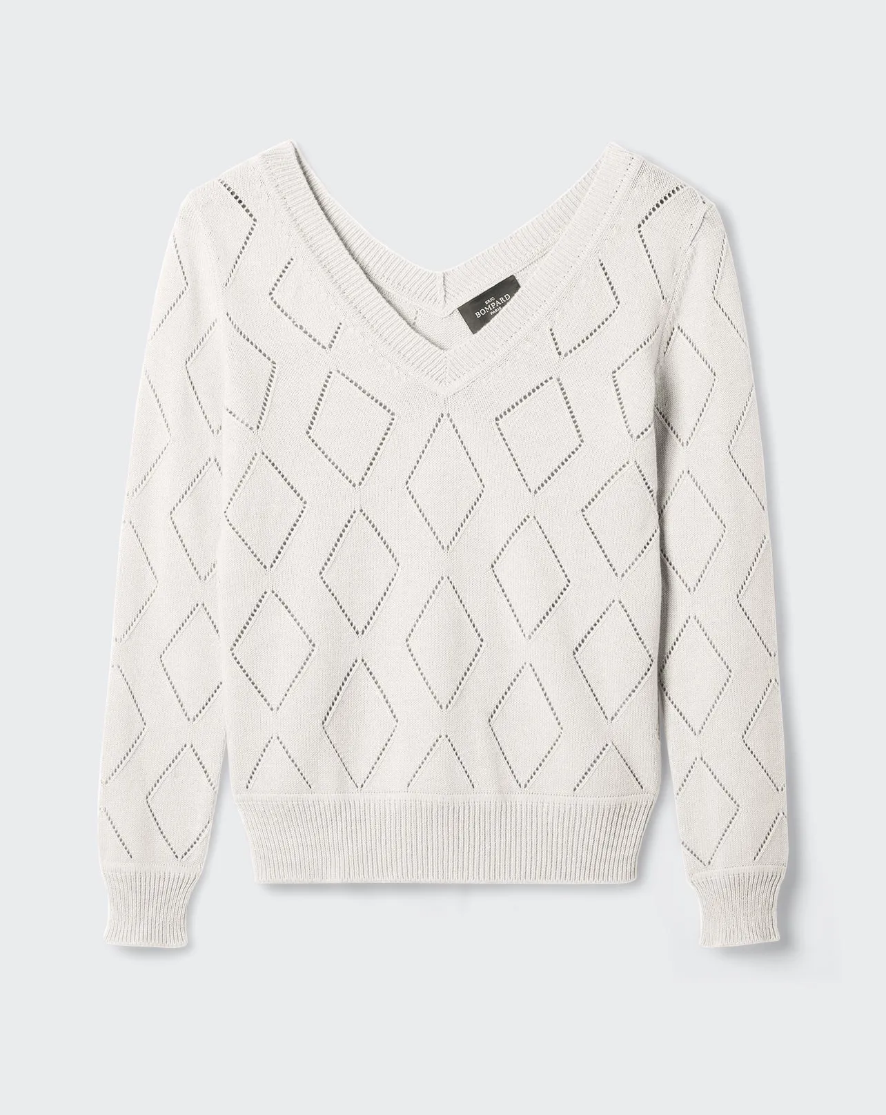 V-neck openwork balloon sleeves Eric Bompard