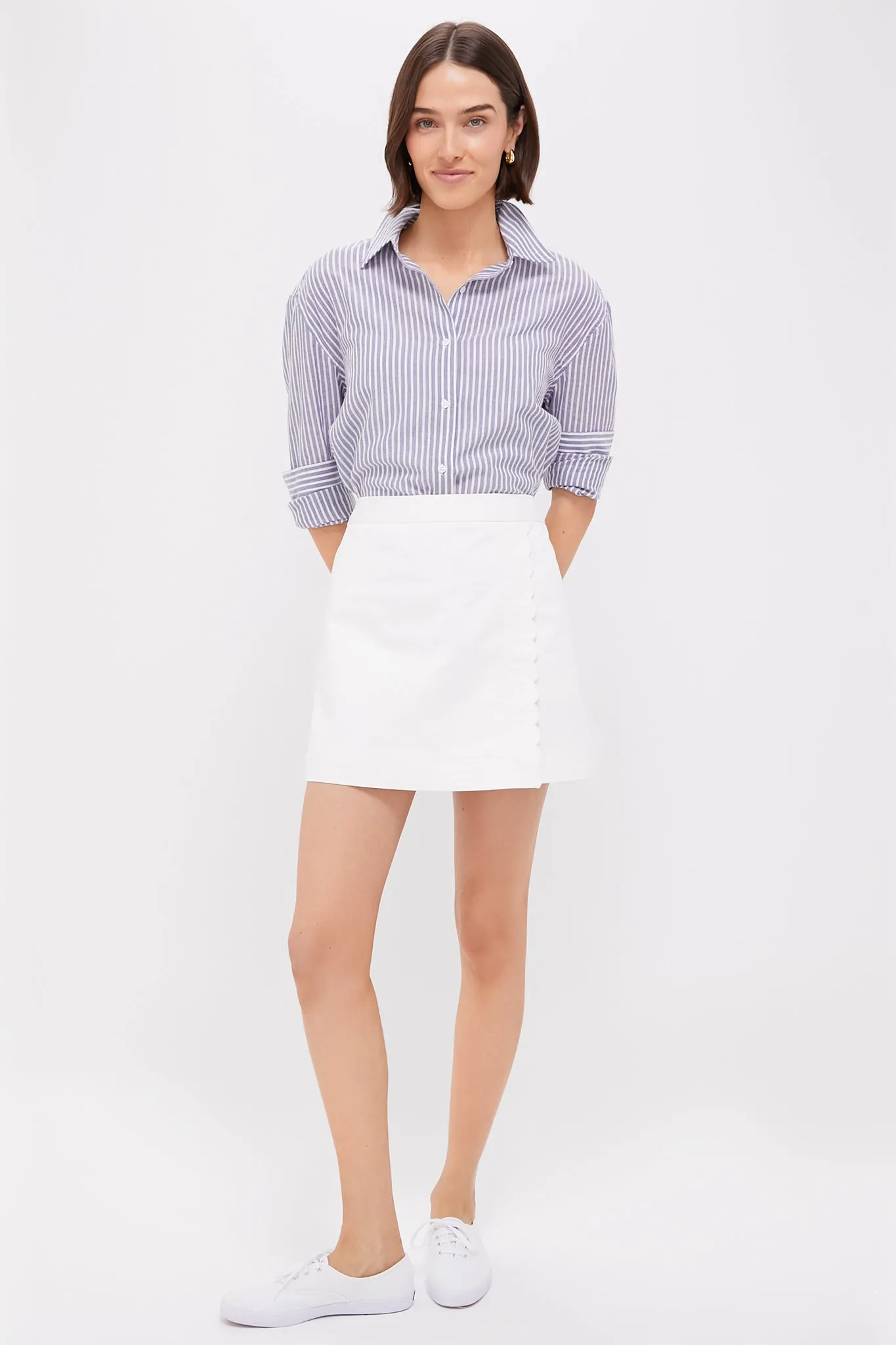 White Chino Billie Mini Skirt