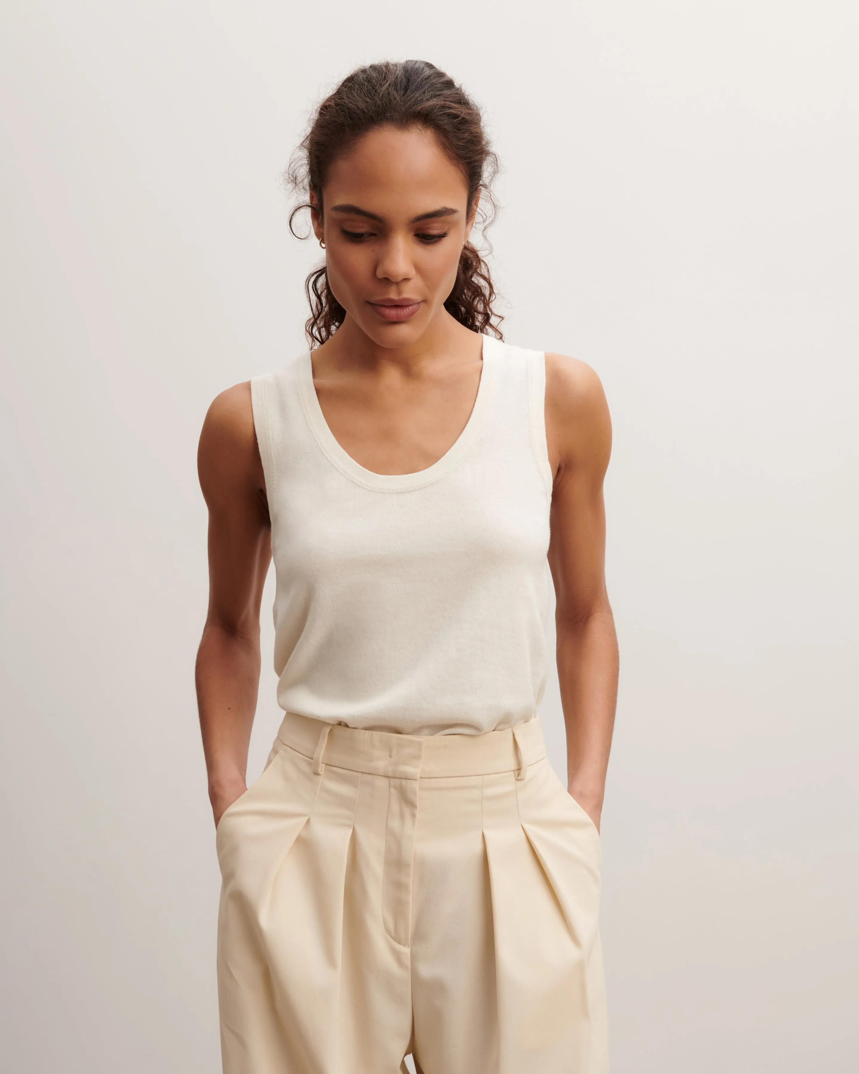 Wide strap tank top Eric Bompard