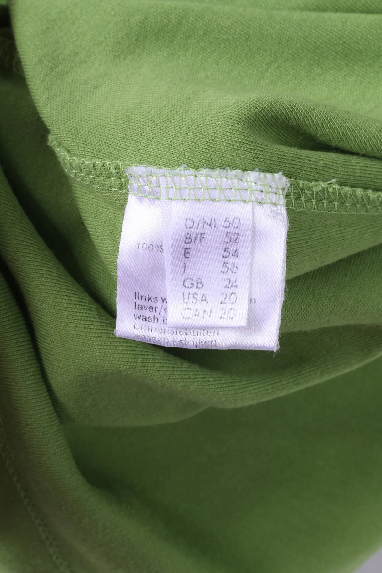 Womens 50 2XL Polo Shirt Green Buttons Detailed 7/8 Sleeve Top Cotton