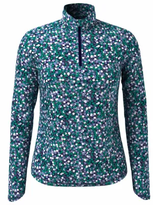 Womens Hexagon Confetti Print Sun Protection 1/4 Zip Golf Pullover Callaway Apparel