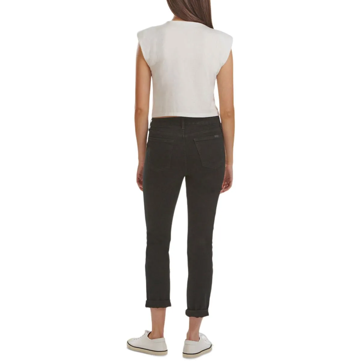 Womens High Rise Slim Fit Boyfriend Jeans