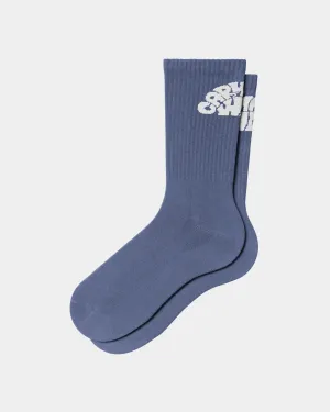Womens Jazzy Socks | Blue Iris / White Carhartt WIP