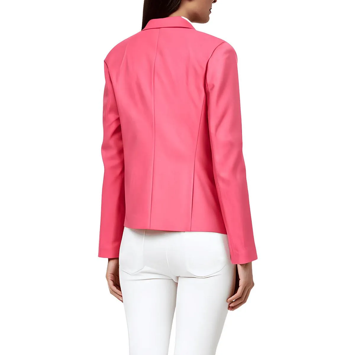 Womens Stretch Office Double-Breasted Blazer