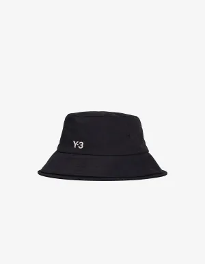 Y-3 Black 3-Stripes Bucket Hat